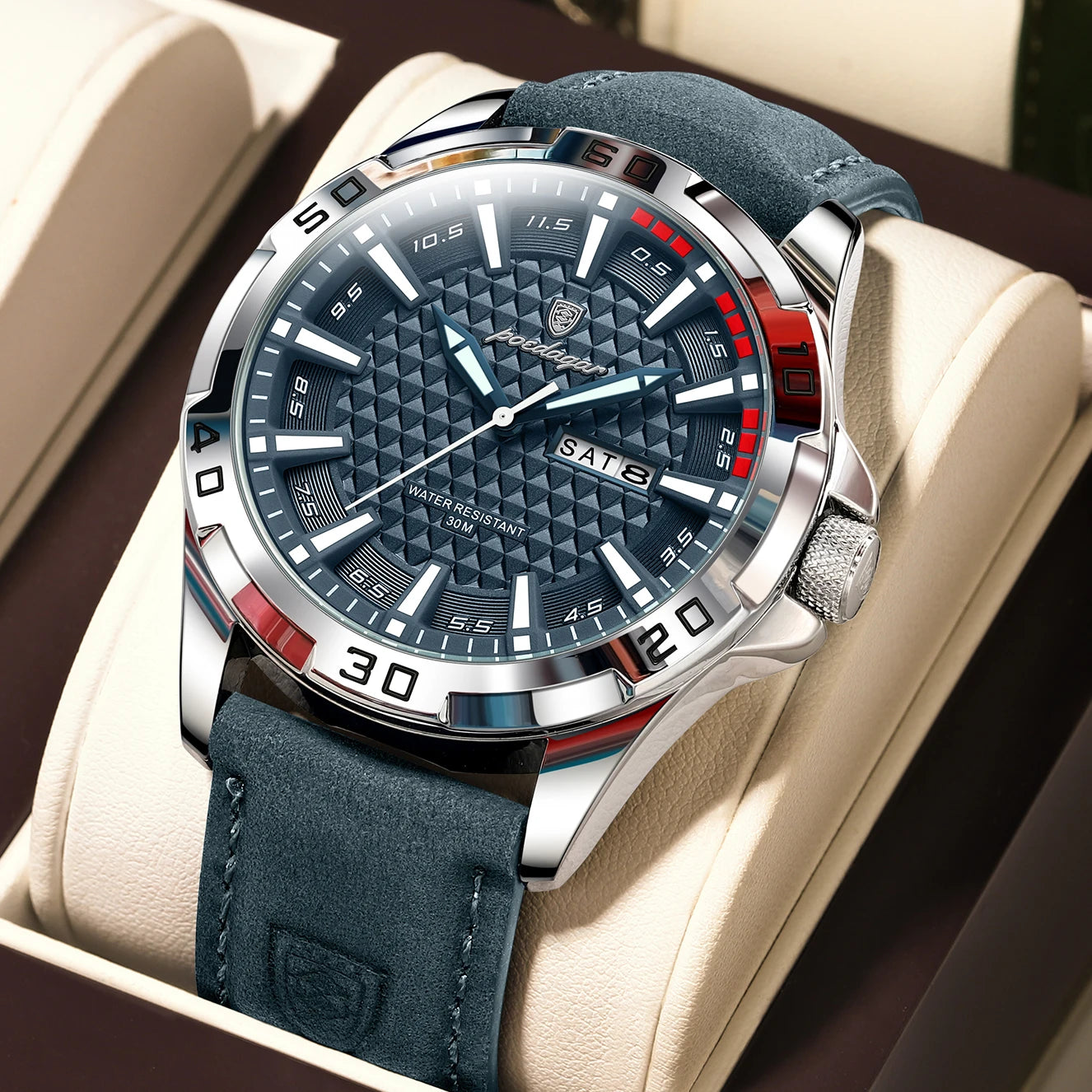 POEDAGAR Original Man Wristwatch Top Luxury
