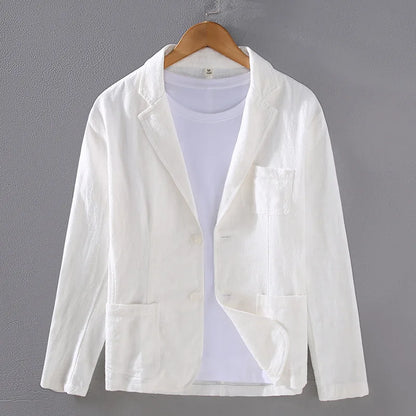 Signature Cotton-Linen Essential Blazer