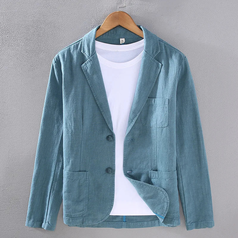 Signature Cotton-Linen Essential Blazer