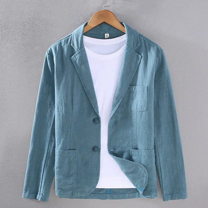 Signature Cotton-Linen Essential Blazer