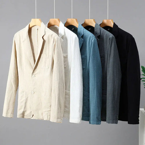Signature Cotton-Linen Essential Blazer