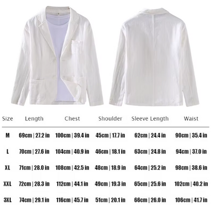 Signature Cotton-Linen Essential Blazer